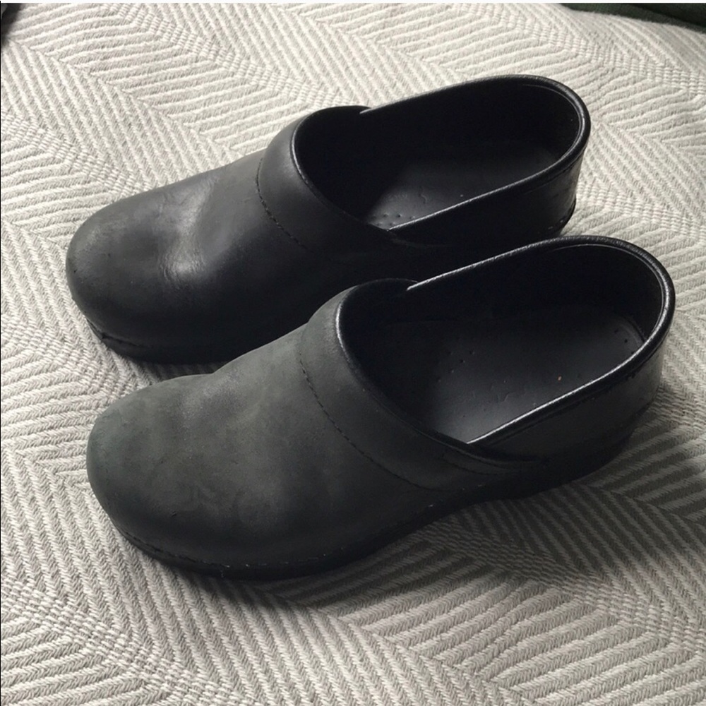 Dansko matte black clogs